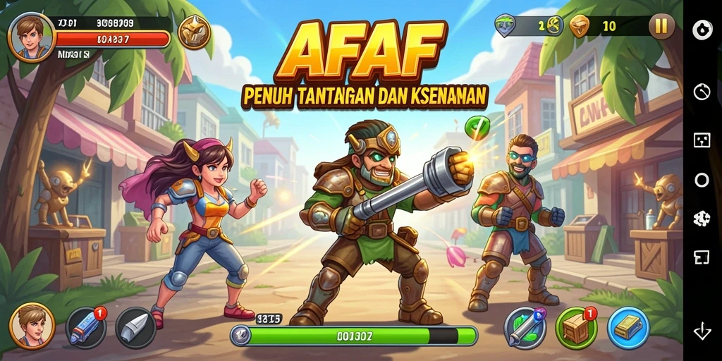 Tampilan gameplay AFAF dengan visual yang menarik dan responsif.
