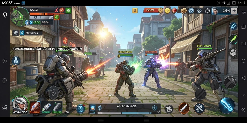 Tangkapan layar gameplay ASG55 yang menunjukkan pertempuran strategi yang mendebarkan.