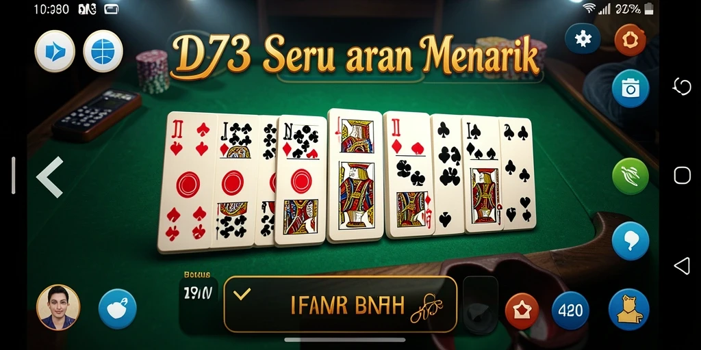 Tampilan permainan Domino yang seru dan mendebarkan di D73.
