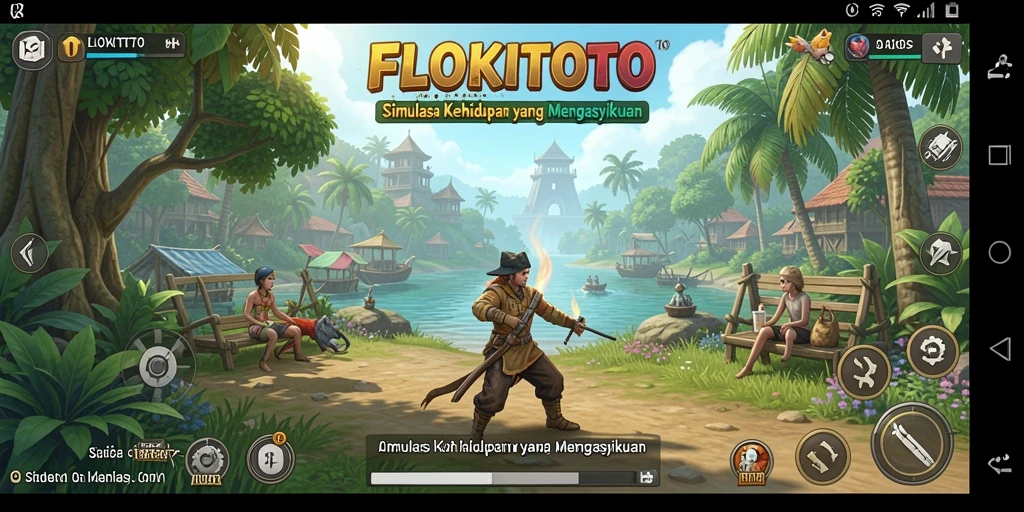 Tampilan gameplay menarik di dunia simulasi FLOKITOTO.