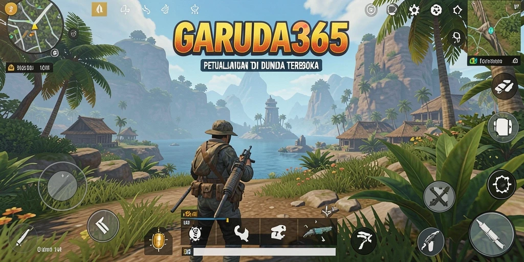Tangkapan layar dari gameplay GARUDA365 yang menampilkan dunia terbuka yang luas.