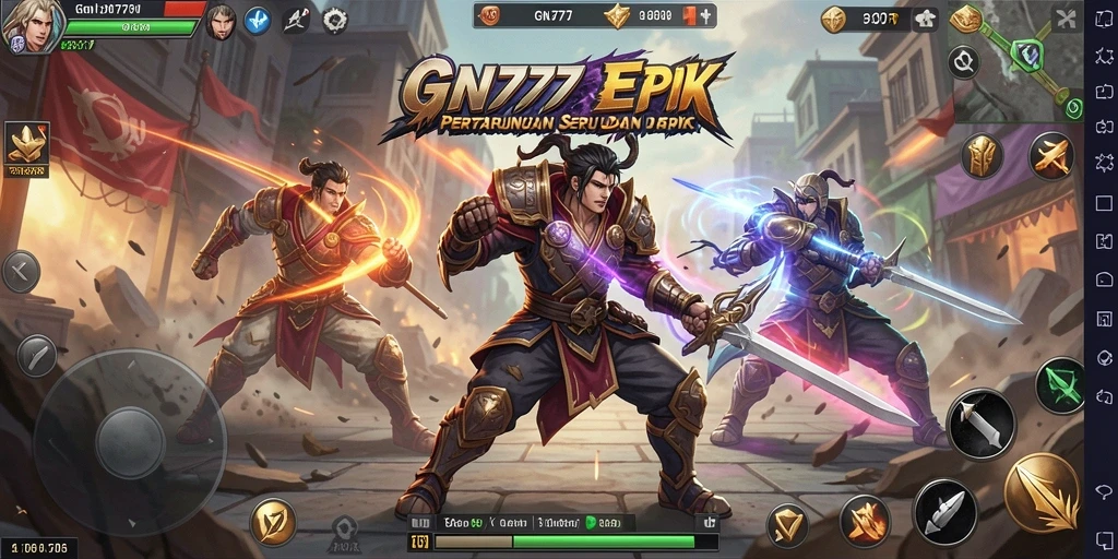 Tampilan gameplay seru dan aksi pertarungan di GN777.