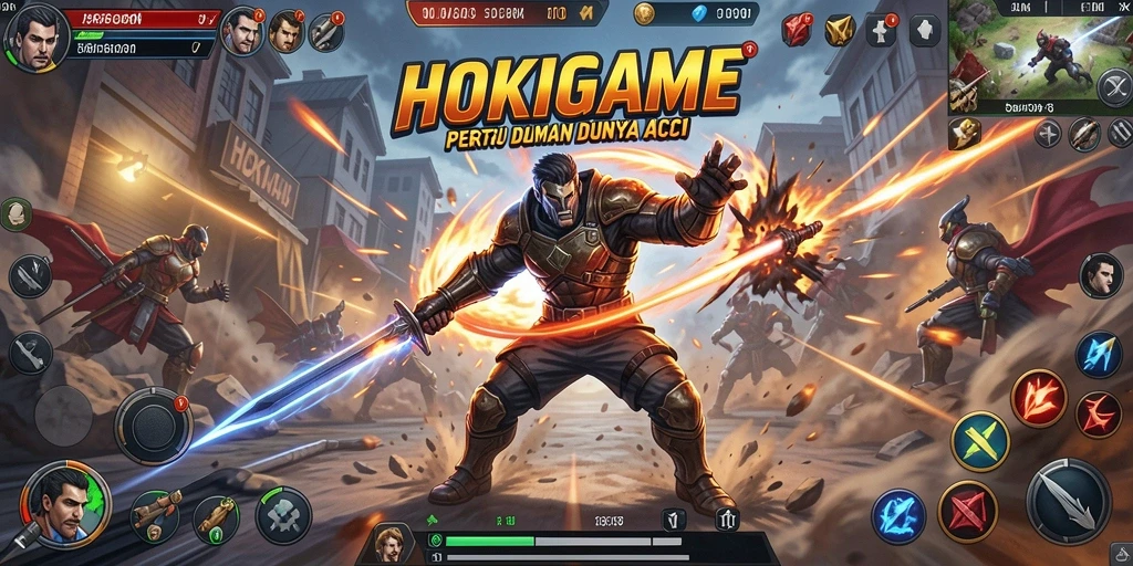 Tampilan gameplay HOKIGAME yang intens dan menarik.