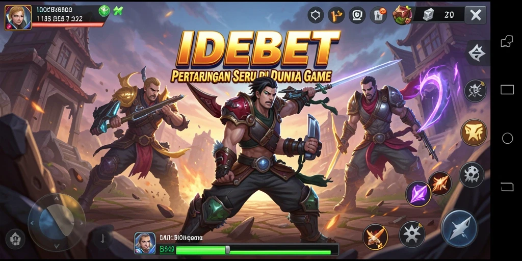 Tampilan gameplay seru dari IDEBET dengan karakter bertarung.
