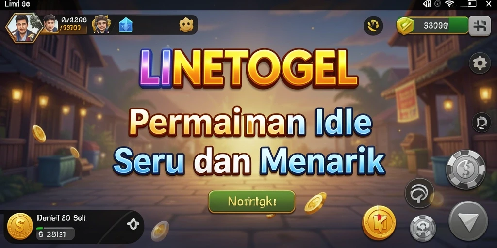 Tampilan gameplay menarik dalam LINETOGEL yang menampilkan kemajuan idle.