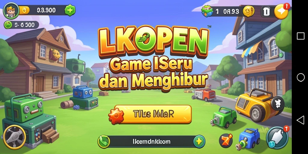 Screenshot LKOPEN menampilkan karakter dan pembangunan kerajaan dalam gameplay Idle.