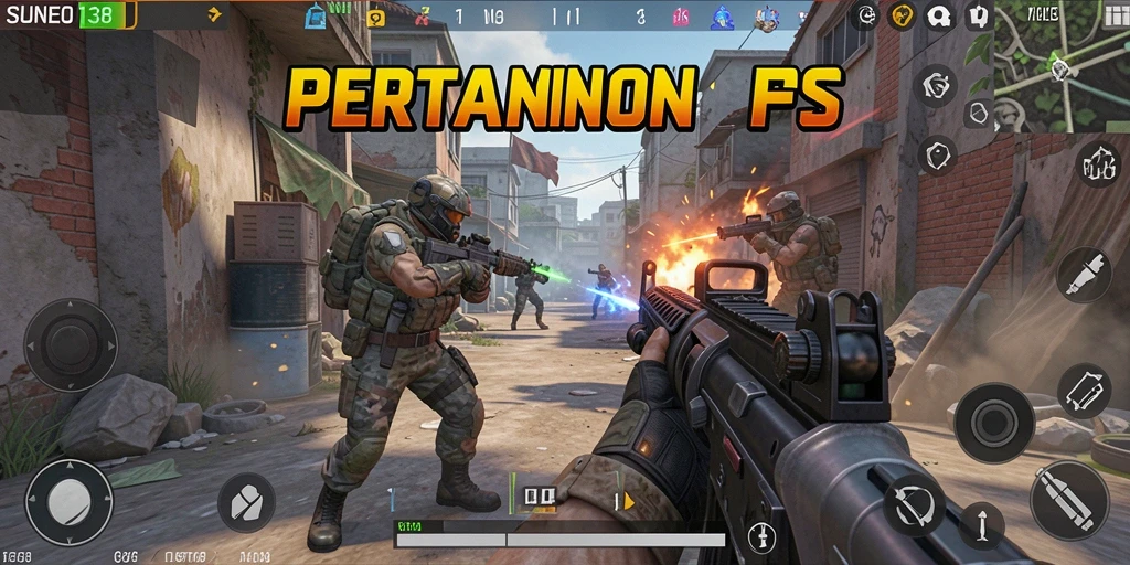 Screenshot gameplay intens dari SUNEO138 yang menampilkan aksi tembak-menembak.